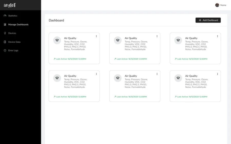Manage dashboards