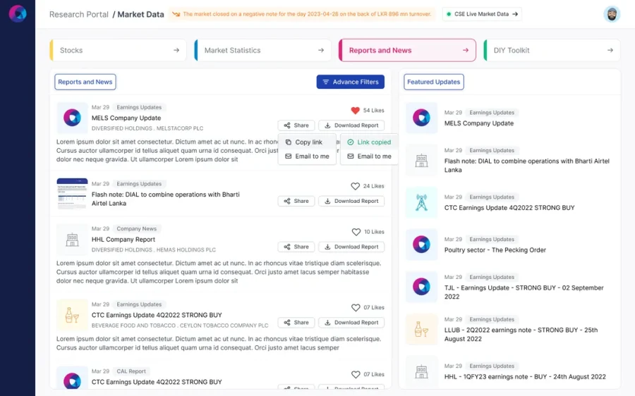 Reports and news