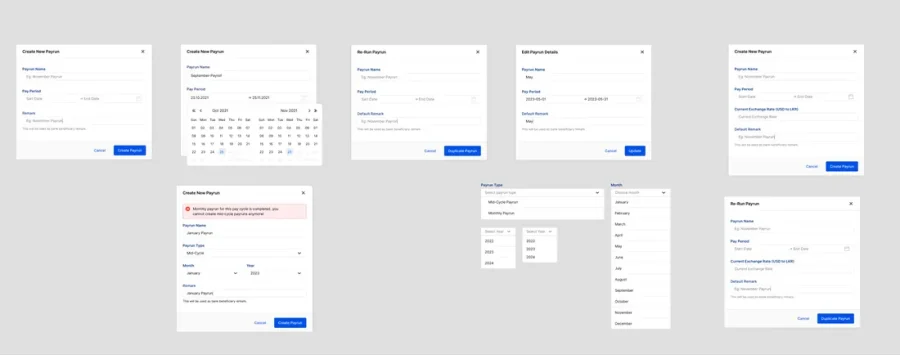 Create new payrun flow