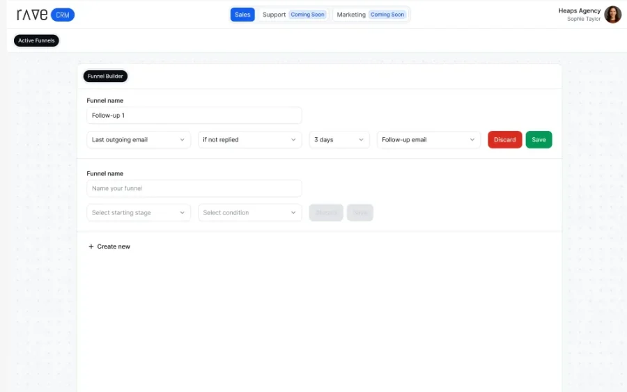 Funnel builder rules